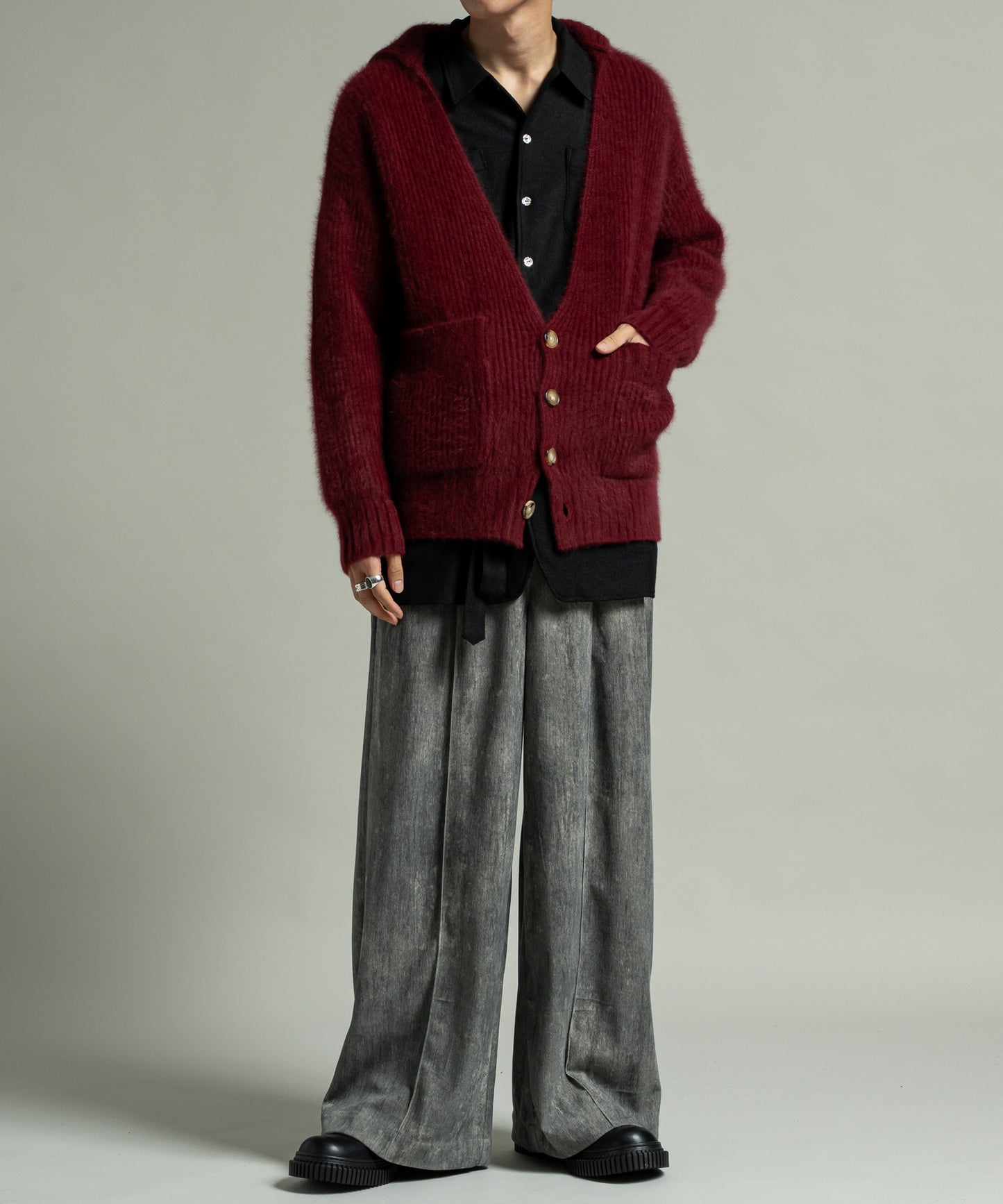 FOX FUR KNIT CARDIGAN