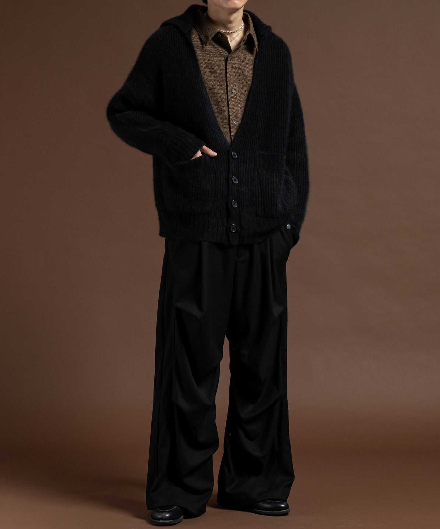 FOX FUR KNIT CARDIGAN