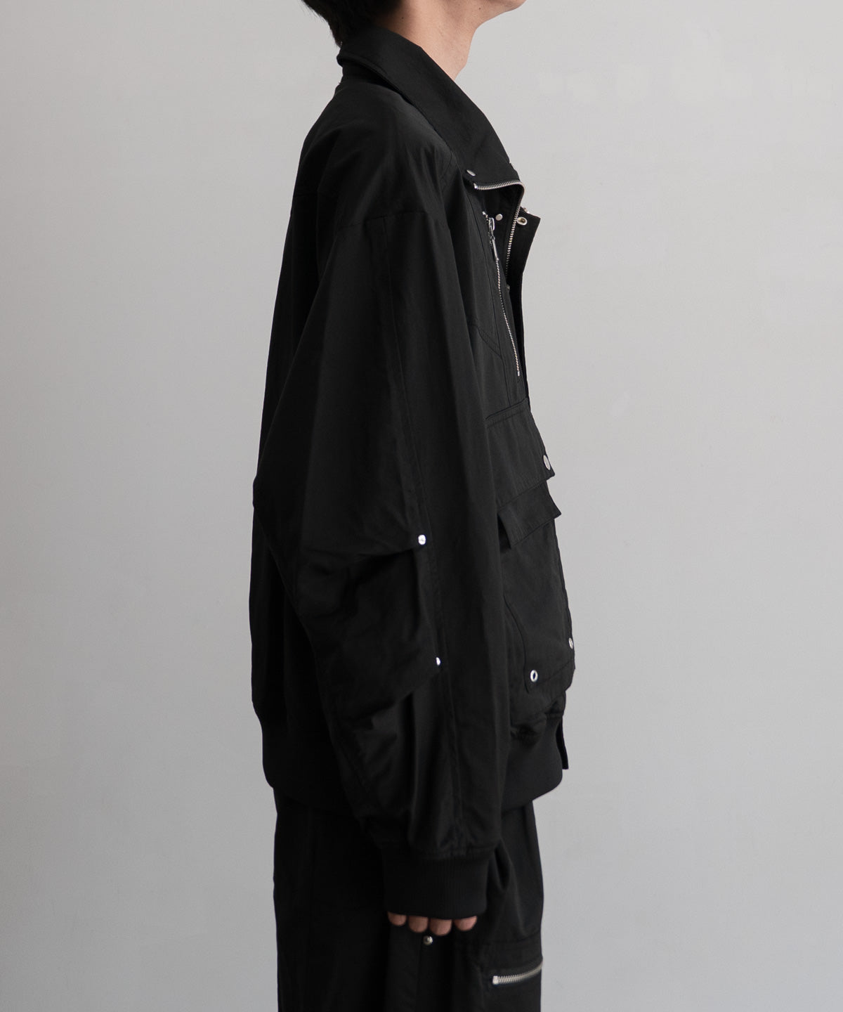 NYLON CONSTRUCTIVE ZIP JACKET