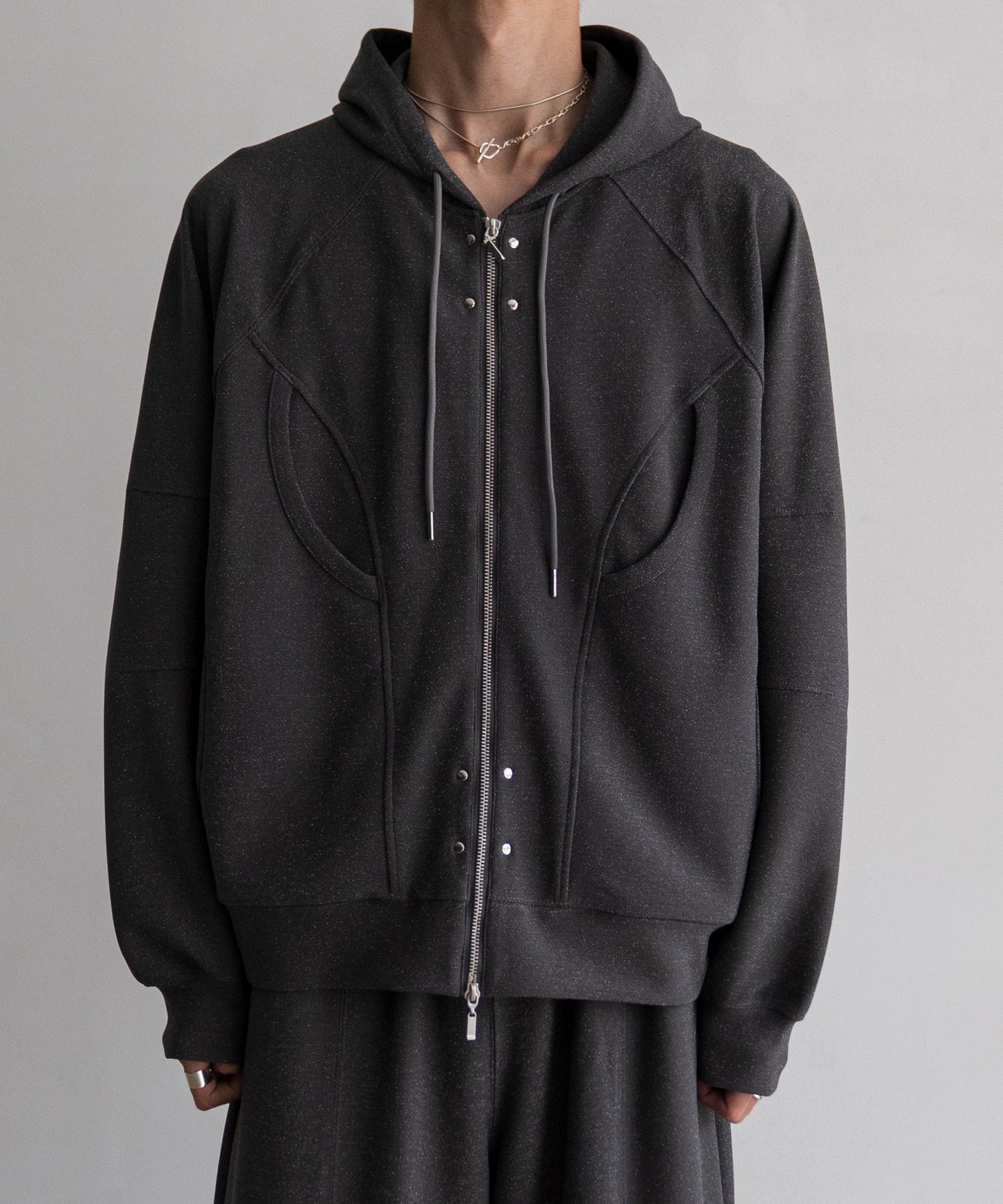 LAME JERSEY HOODIE