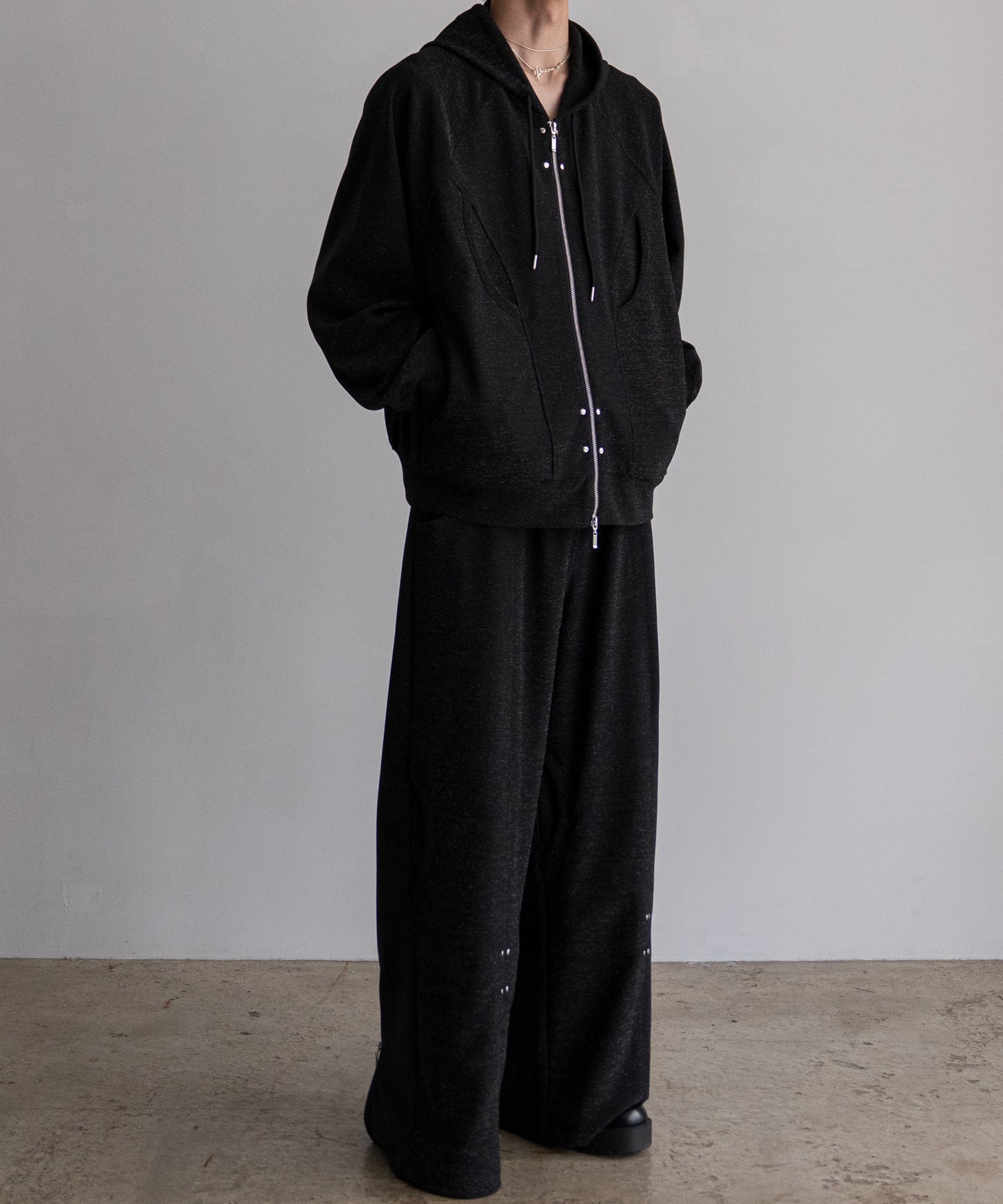 LAME JERSEY HOODIE