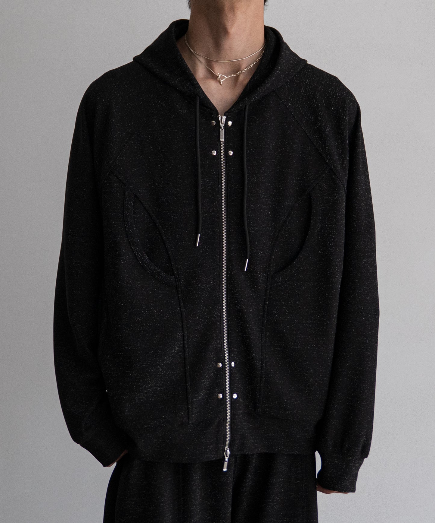 LAME JERSEY HOODIE