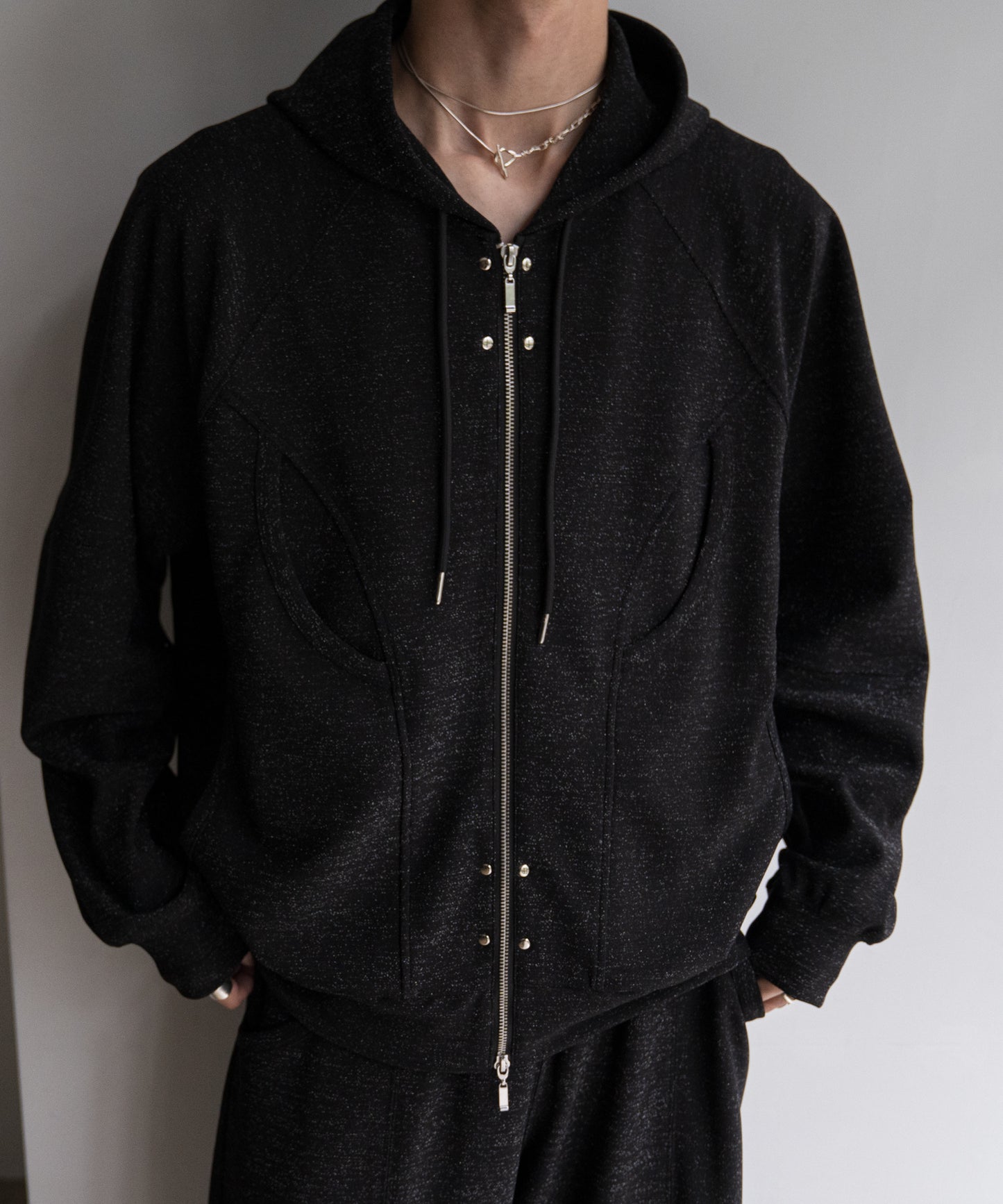LAME JERSEY HOODIE