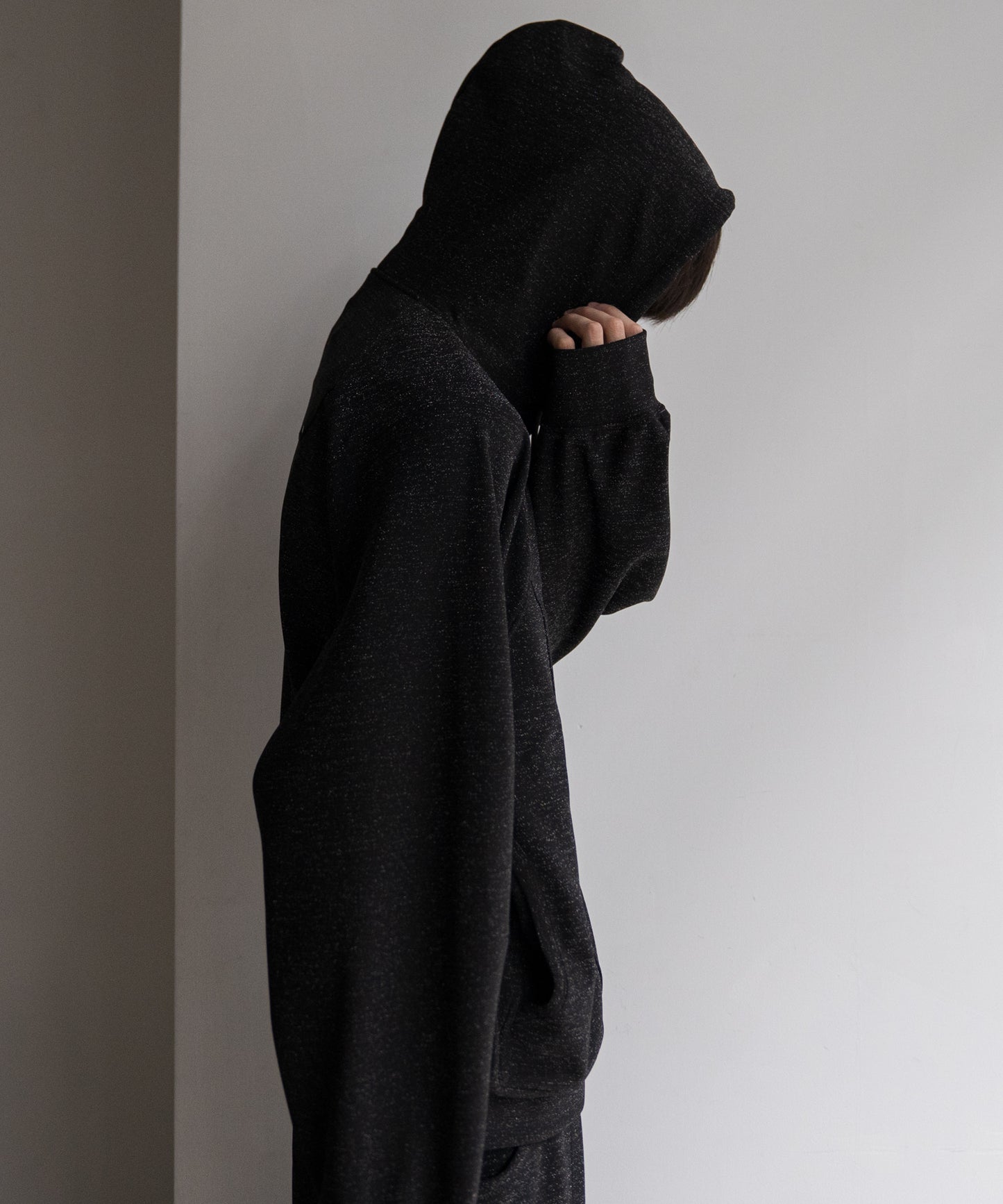 LAME JERSEY HOODIE