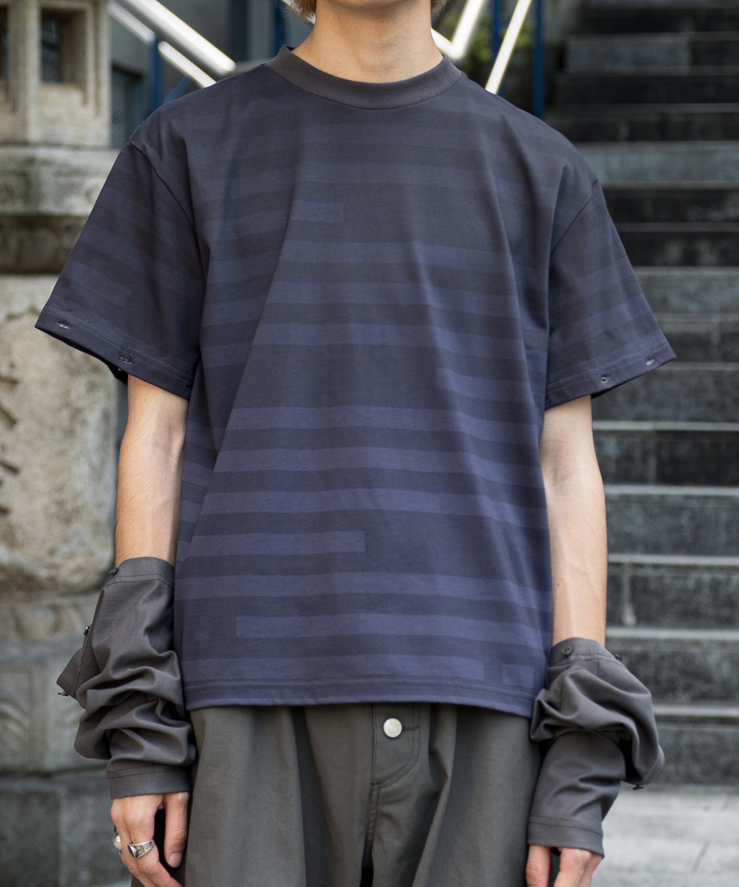 HORIZONTALSTRIPEREVERSIBLE L/S T-SHIRTS