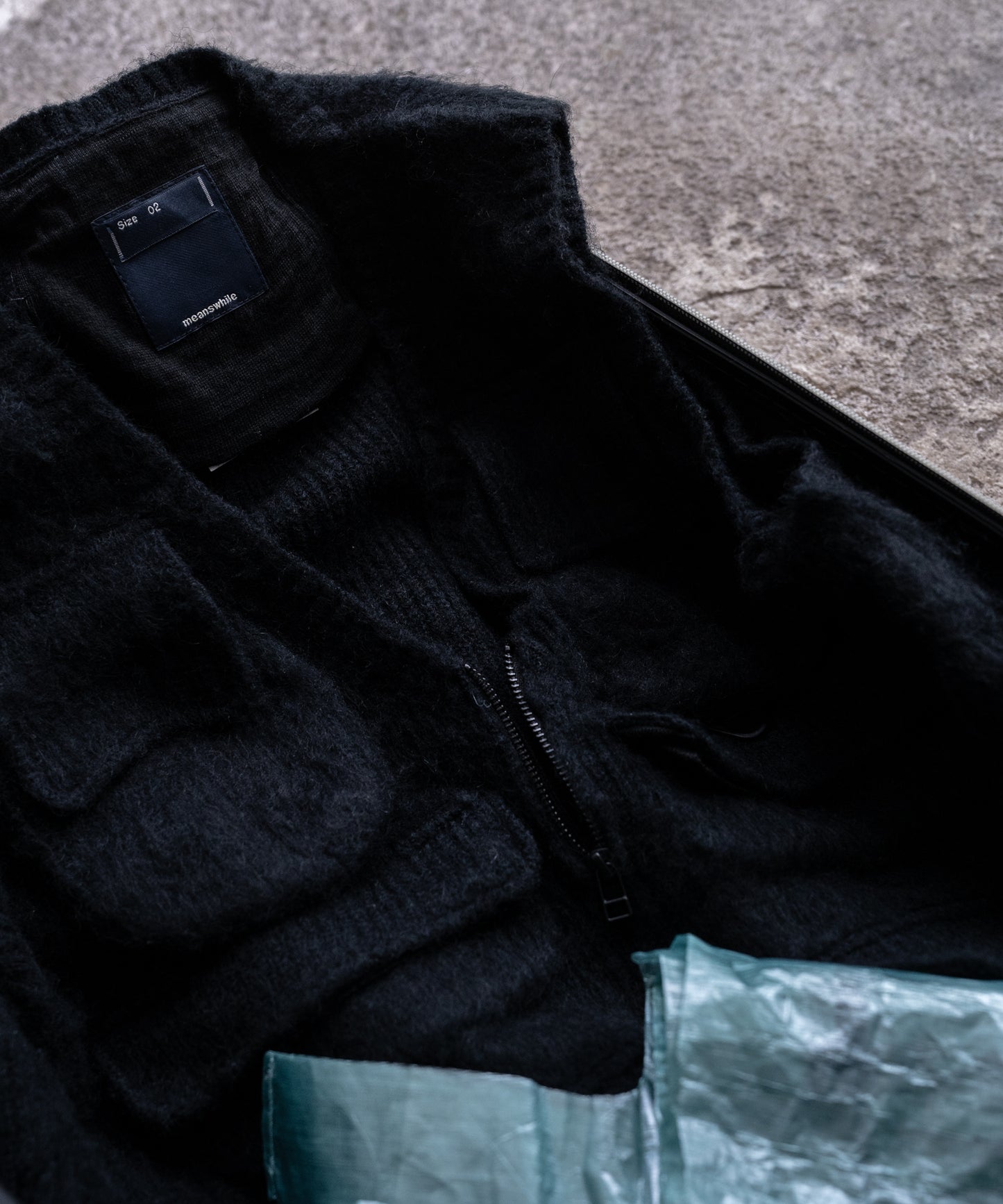 Mohair Knit Luggage Vest