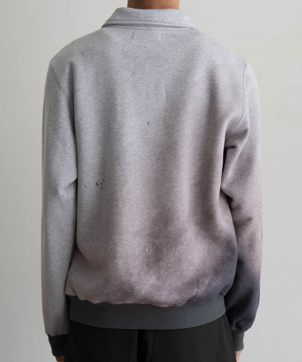 GRADATION HOODED POLO SWEATER