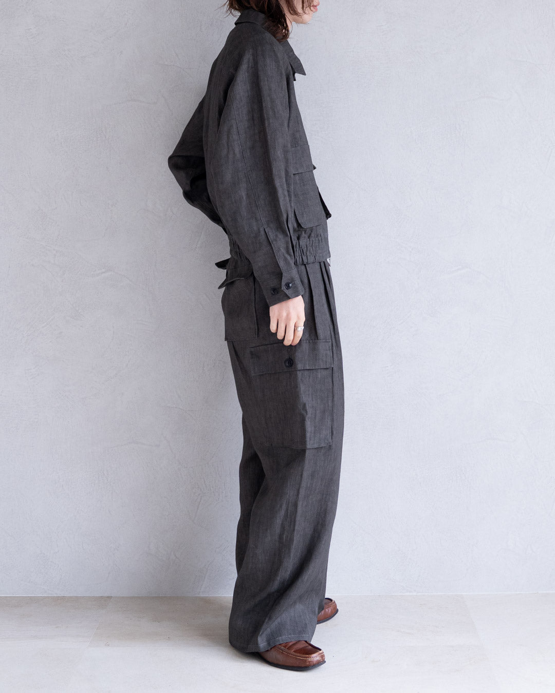 SUMI LINEN WIDE EASY CARGOPANTS