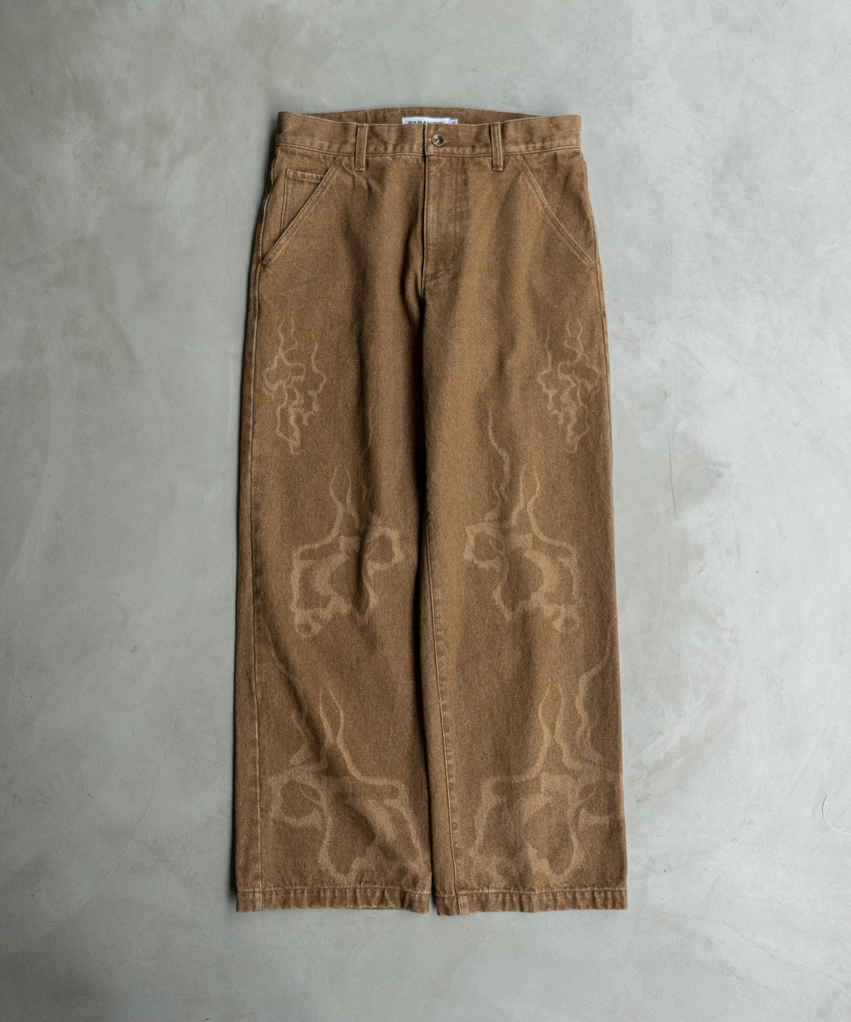 Laser Breach Straight Wide Denim