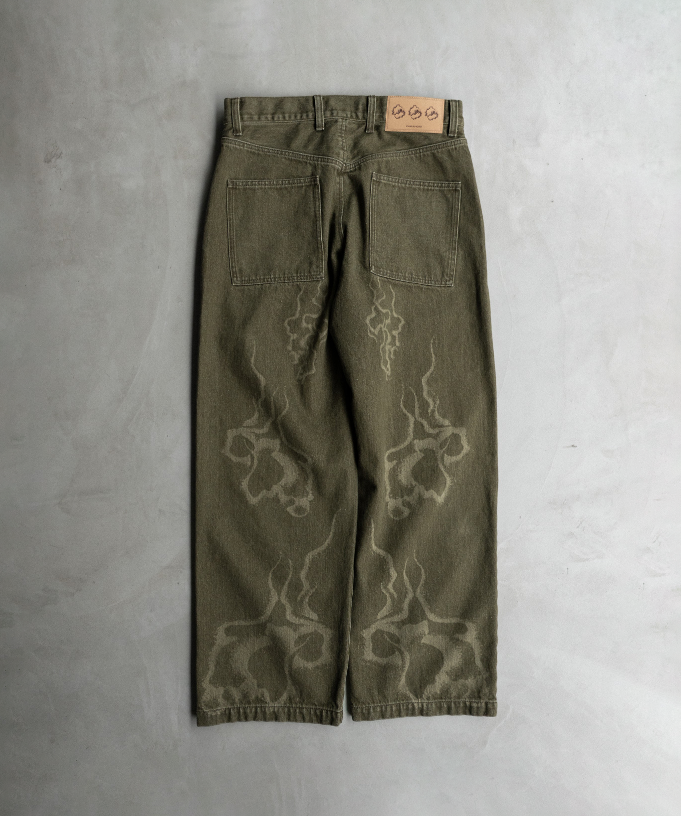 Laser Breach Straight Wide Denim