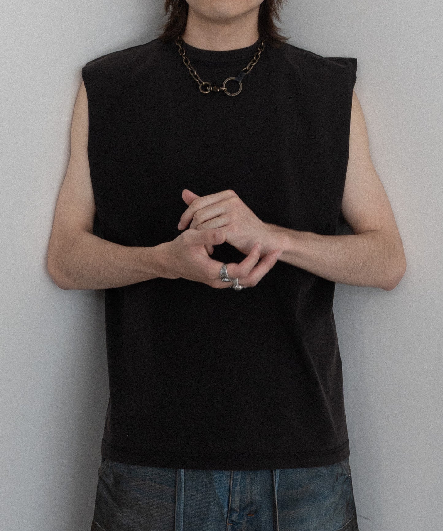 Frosted Sleeve Less Tee