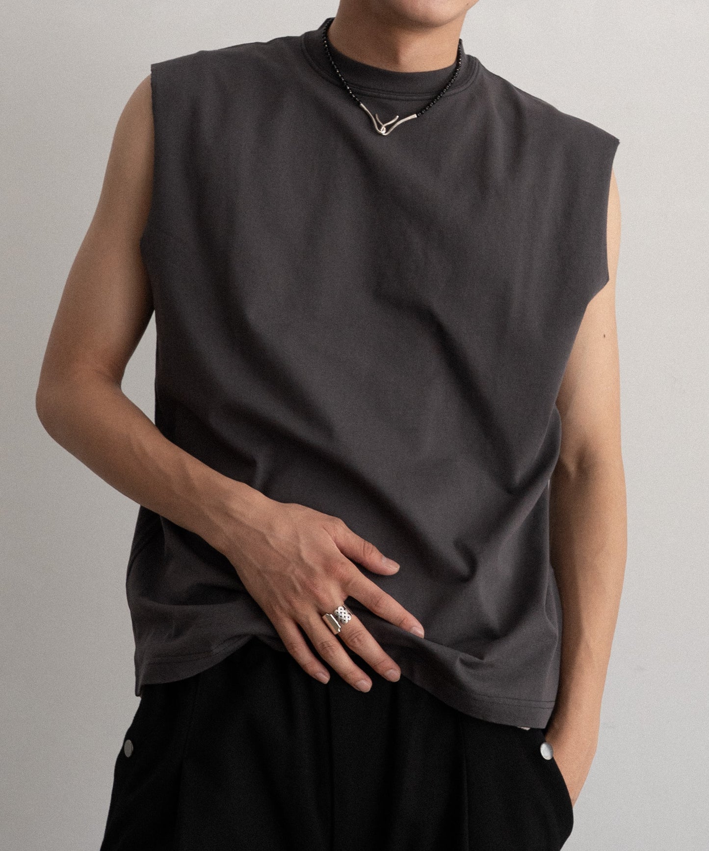 Frosted Sleeve Less Tee
