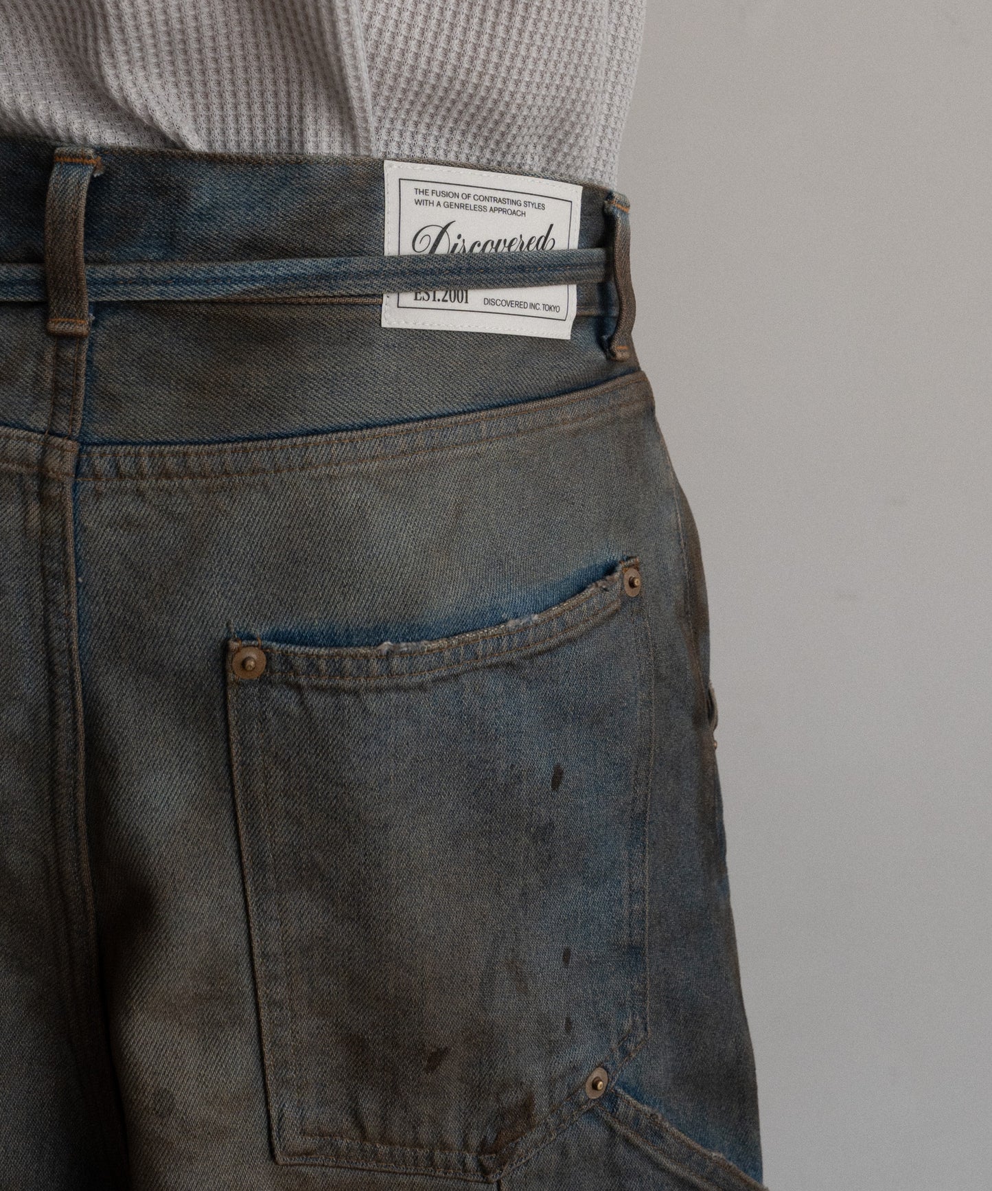 DOUBLE KNEE DENIM PANTS