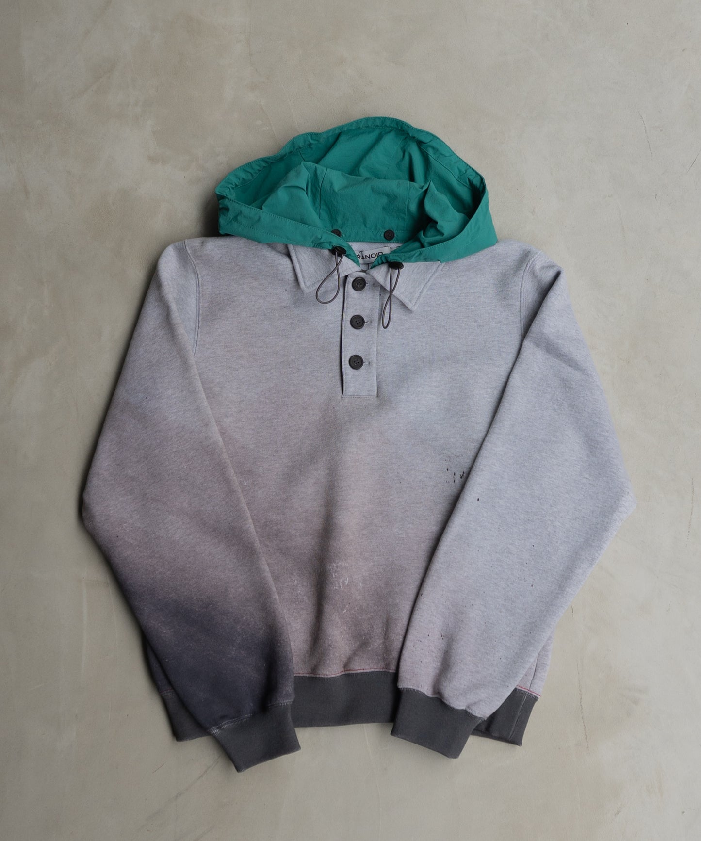 Gradation Hooded Polo Sweater