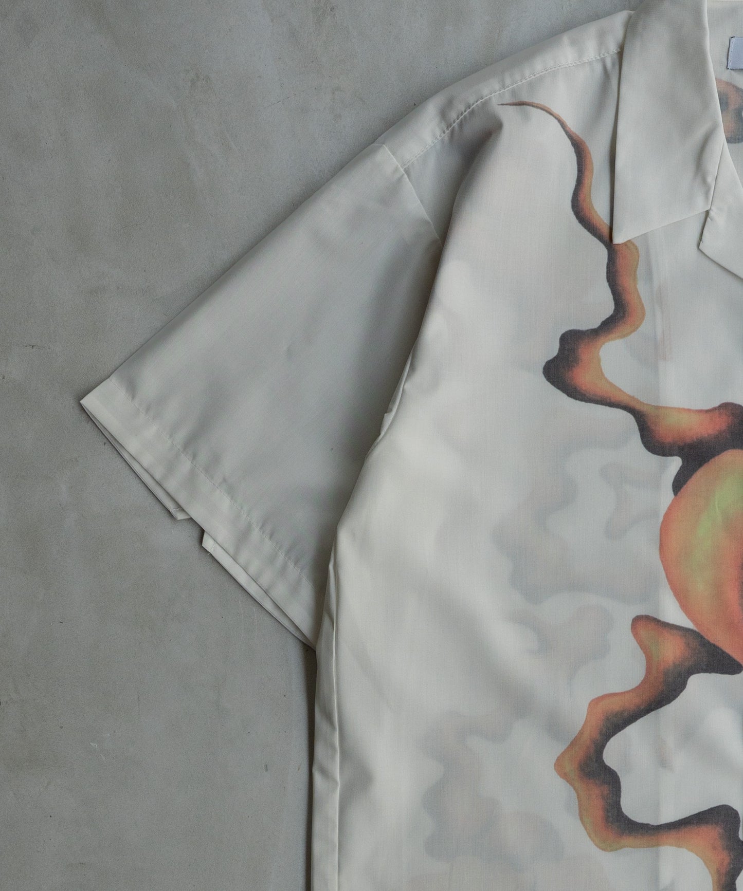 Print Open Collar Shirt