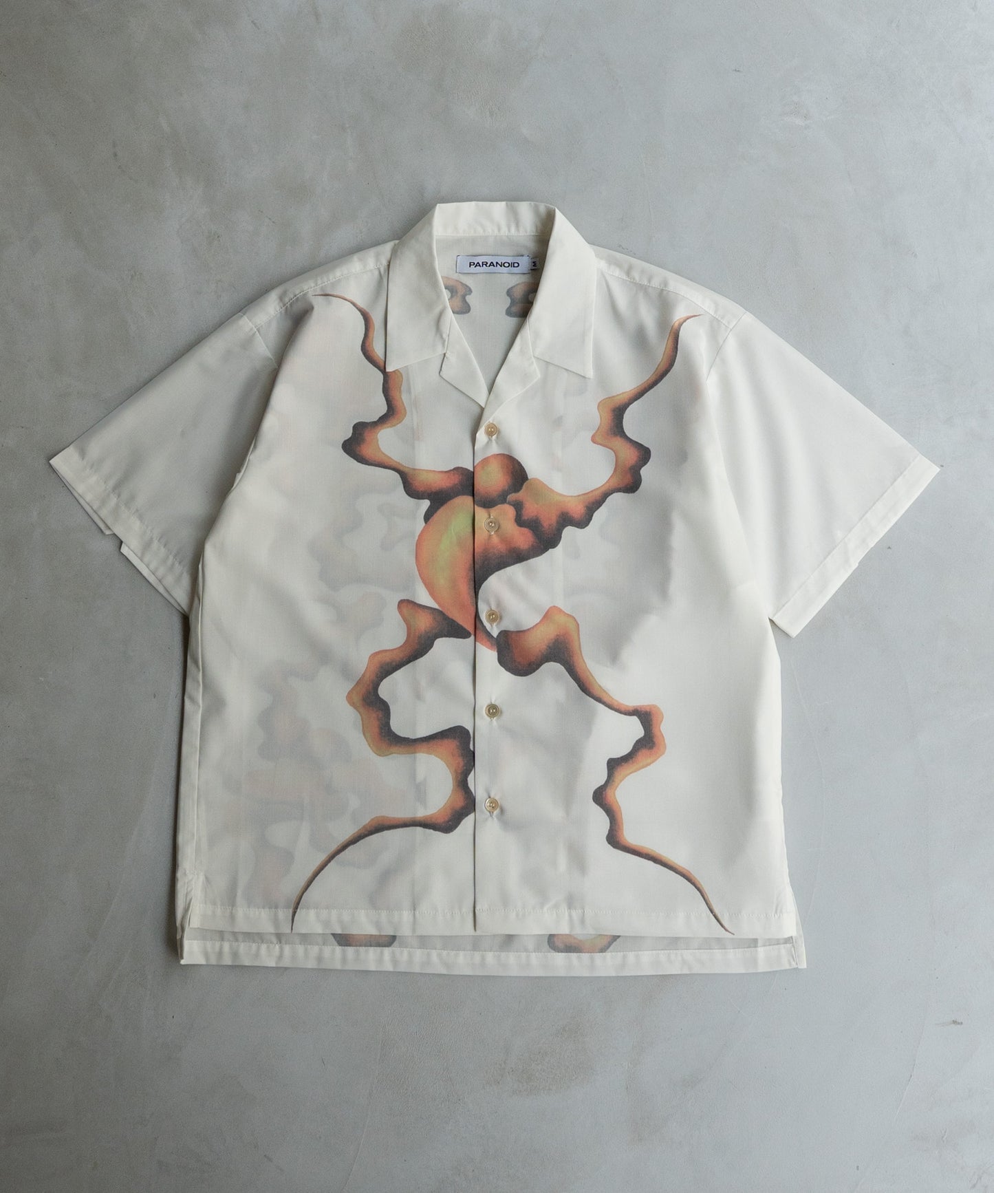 Print Open Collar Shirt