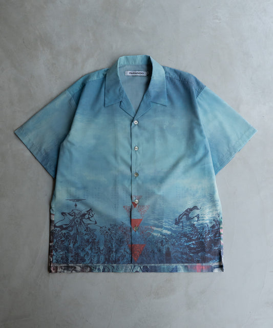Print Open Collar Shirt