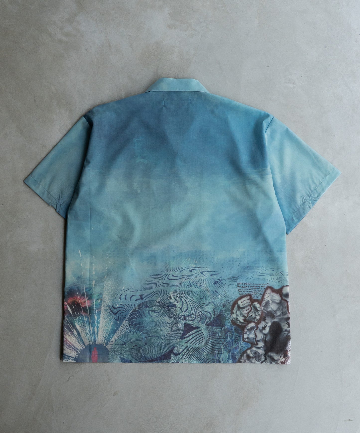 Print Open Collar Shirt
