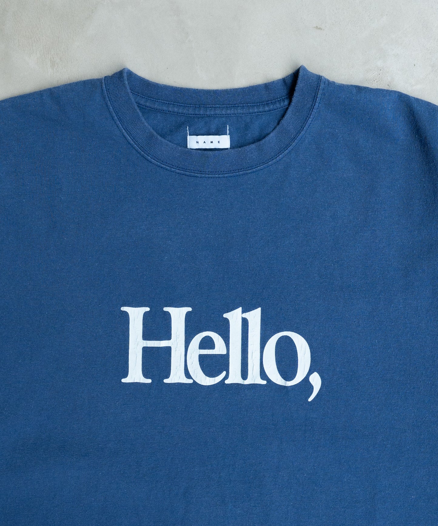 LOOSE FIT PRINT TEE : HELLO,GOOD BUY!