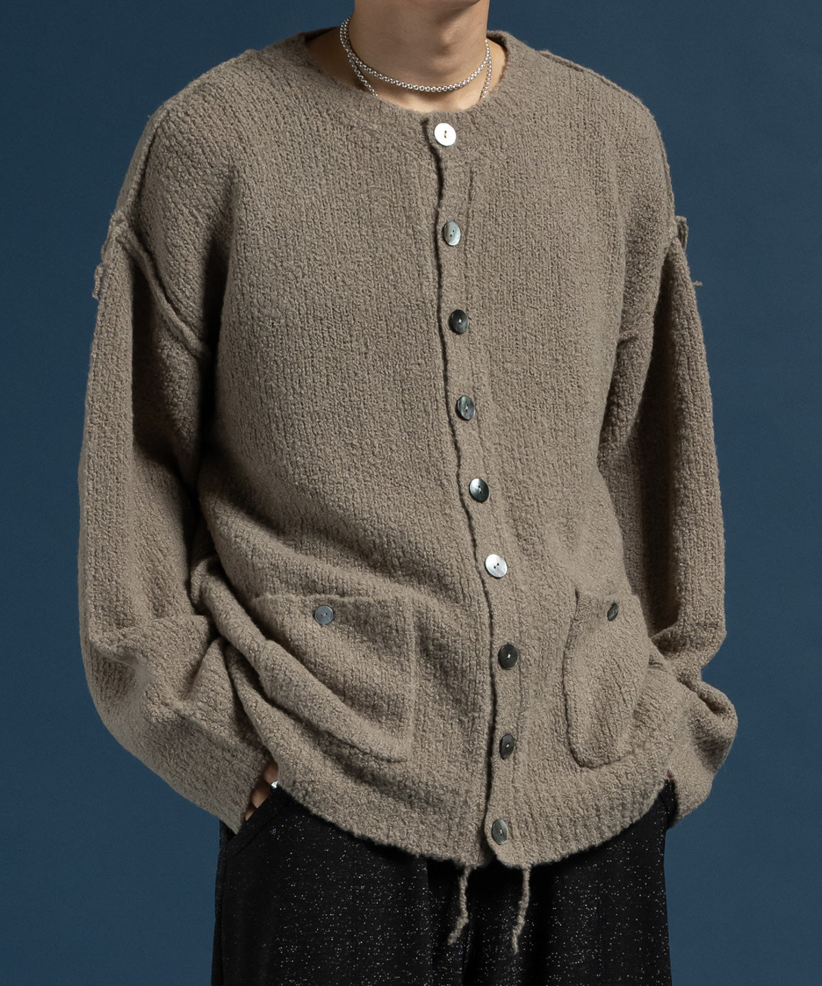 キャメルヘアカーディガン