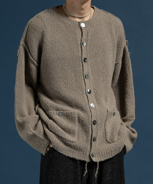 キャメルヘアカーディガン