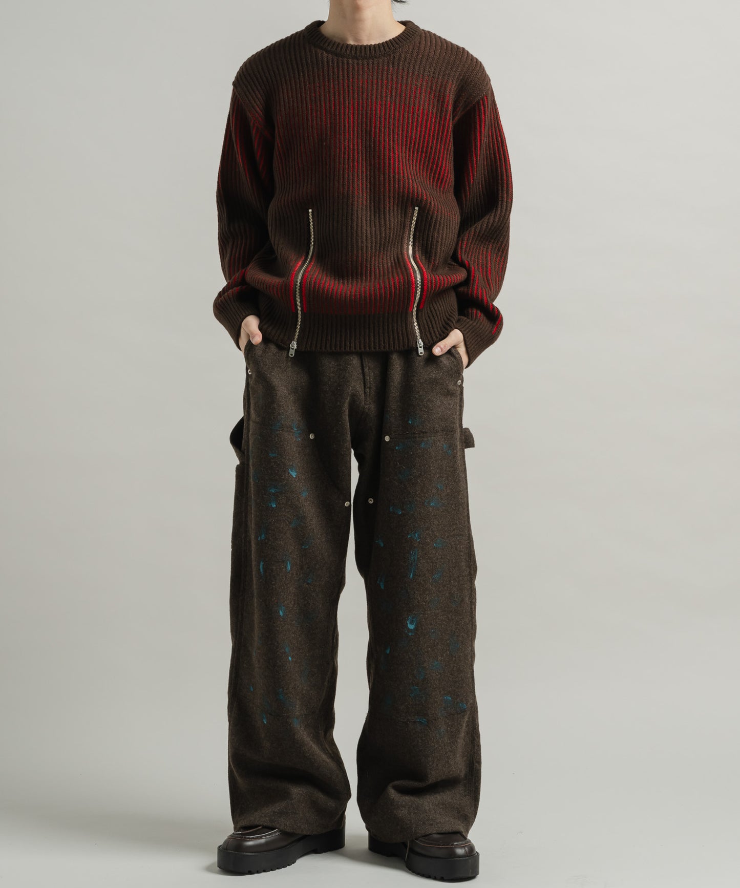 MELANGE PAINTER PANTS (spray)