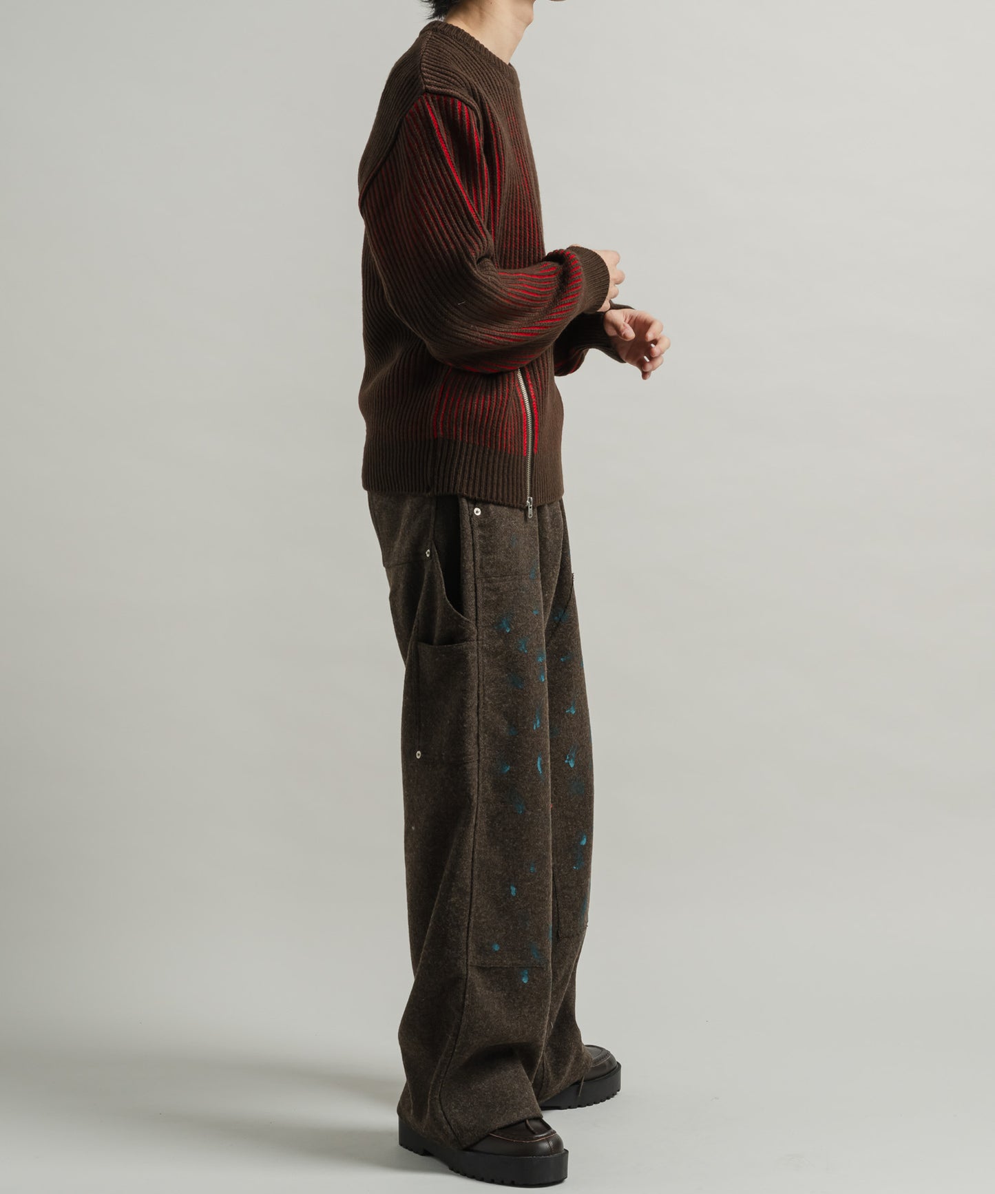 MELANGE PAINTER PANTS (spray)