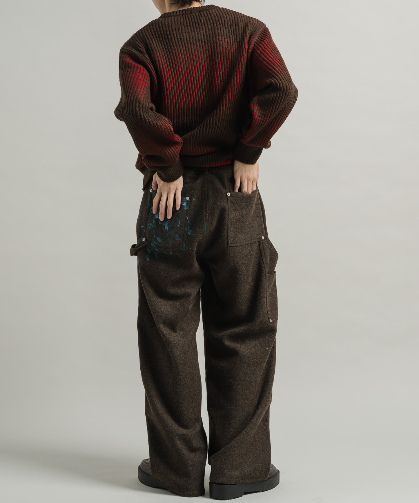 MELANGE PAINTER PANTS (spray)