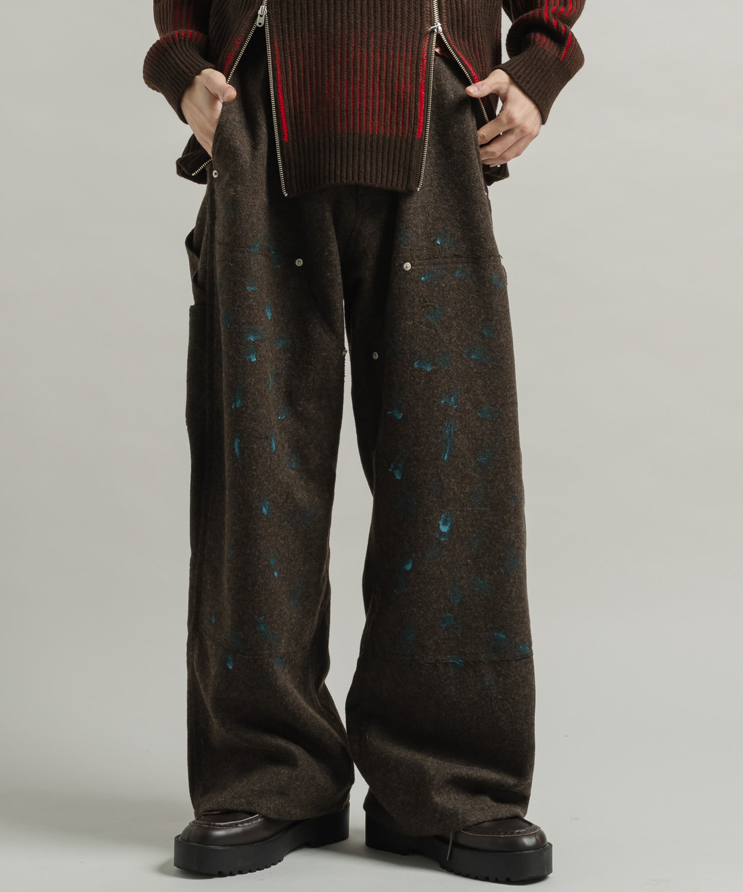 MELANGE PAINTER PANTS (spray)