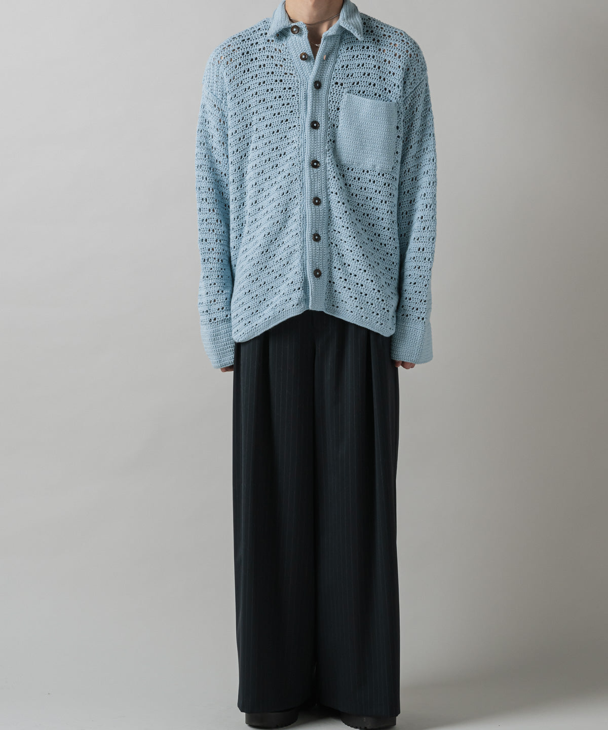 HAND KNITTING MESH SHIRT