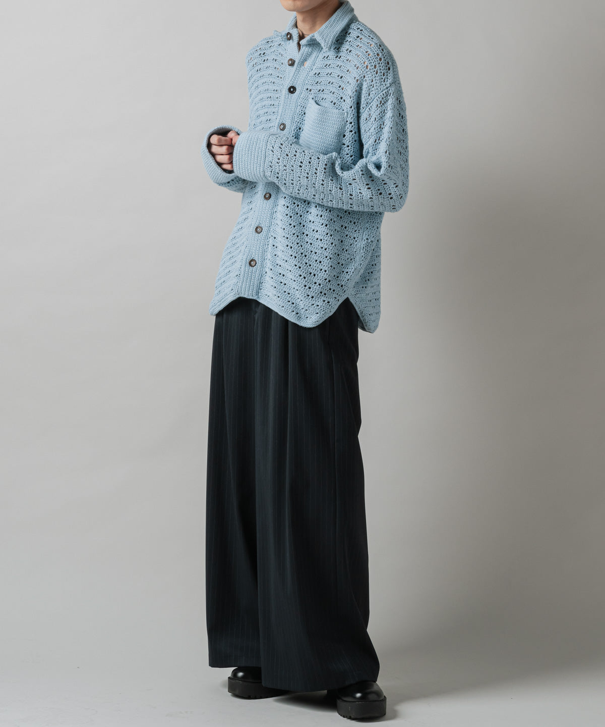 HAND KNITTING MESH SHIRT