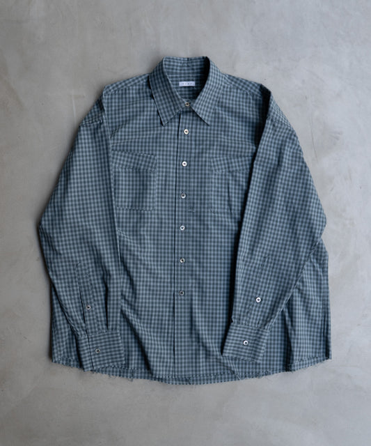 T/R CHECK REGULAR SHIRT CUT-OFF
