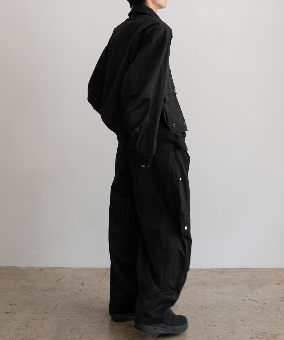 NYLON CONSTRUCTIVE WIDE PANTS