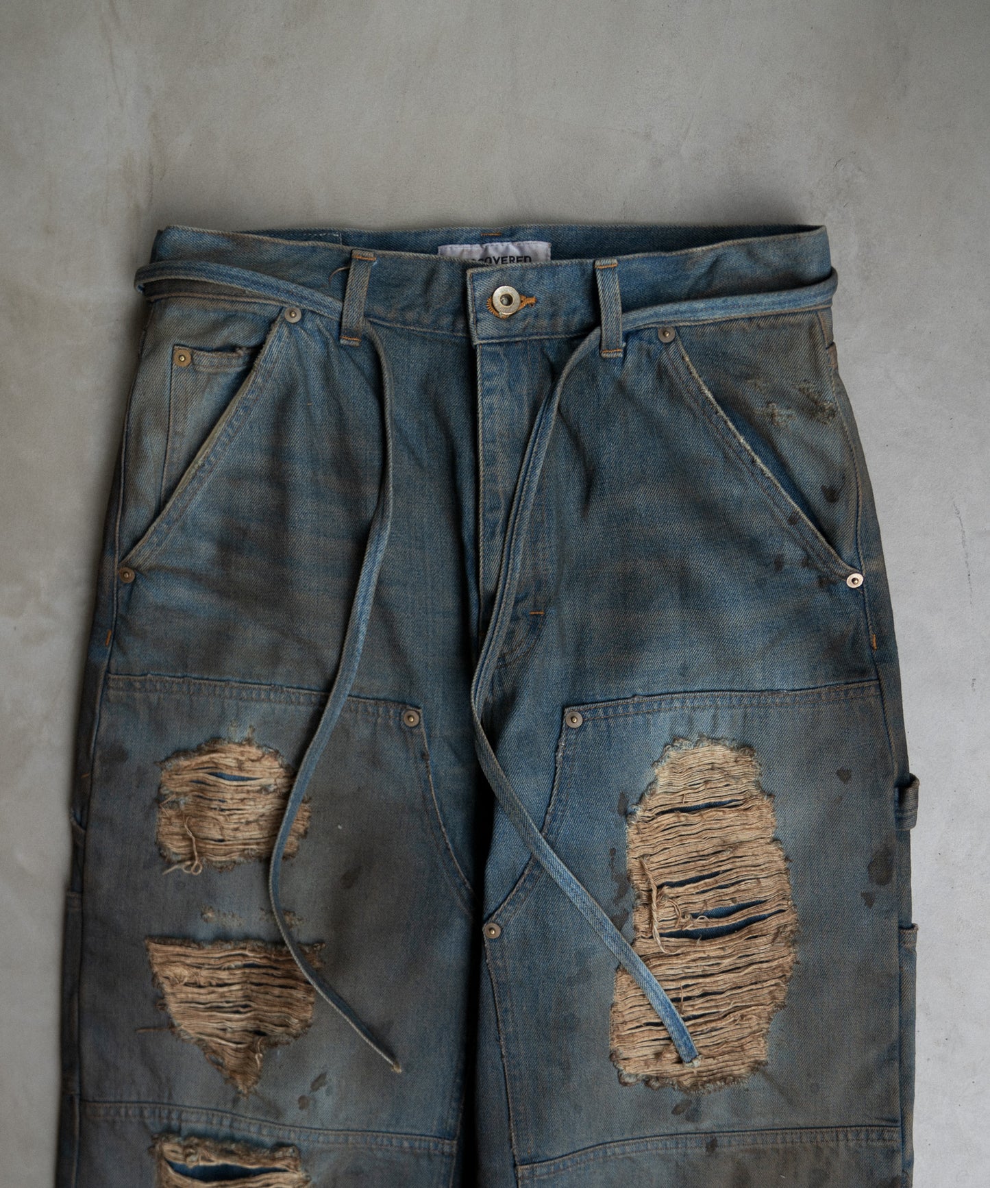 DOUBLE KNEE DENIM PANTS