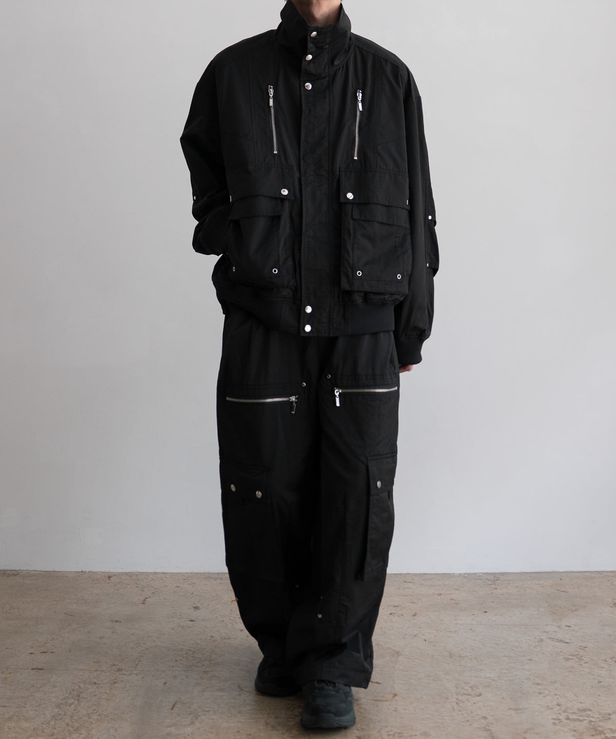 NYLON CONSTRUCTIVE ZIP JACKET