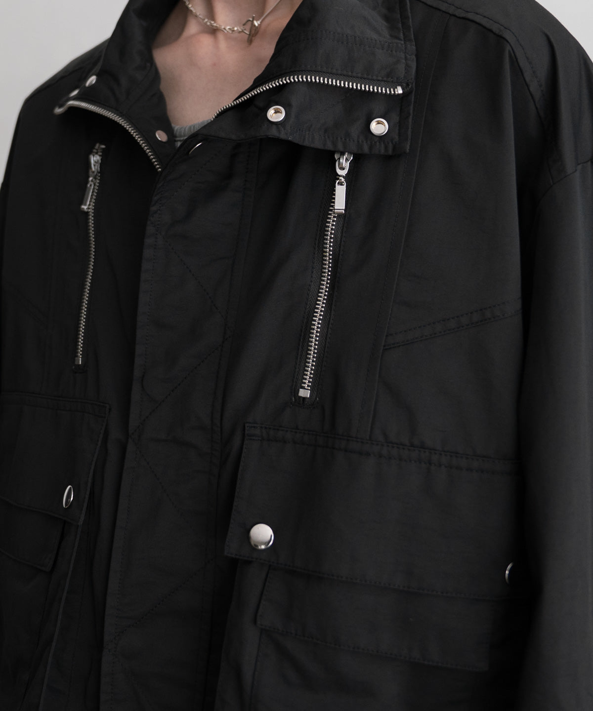 NYLON CONSTRUCTIVE ZIP JACKET