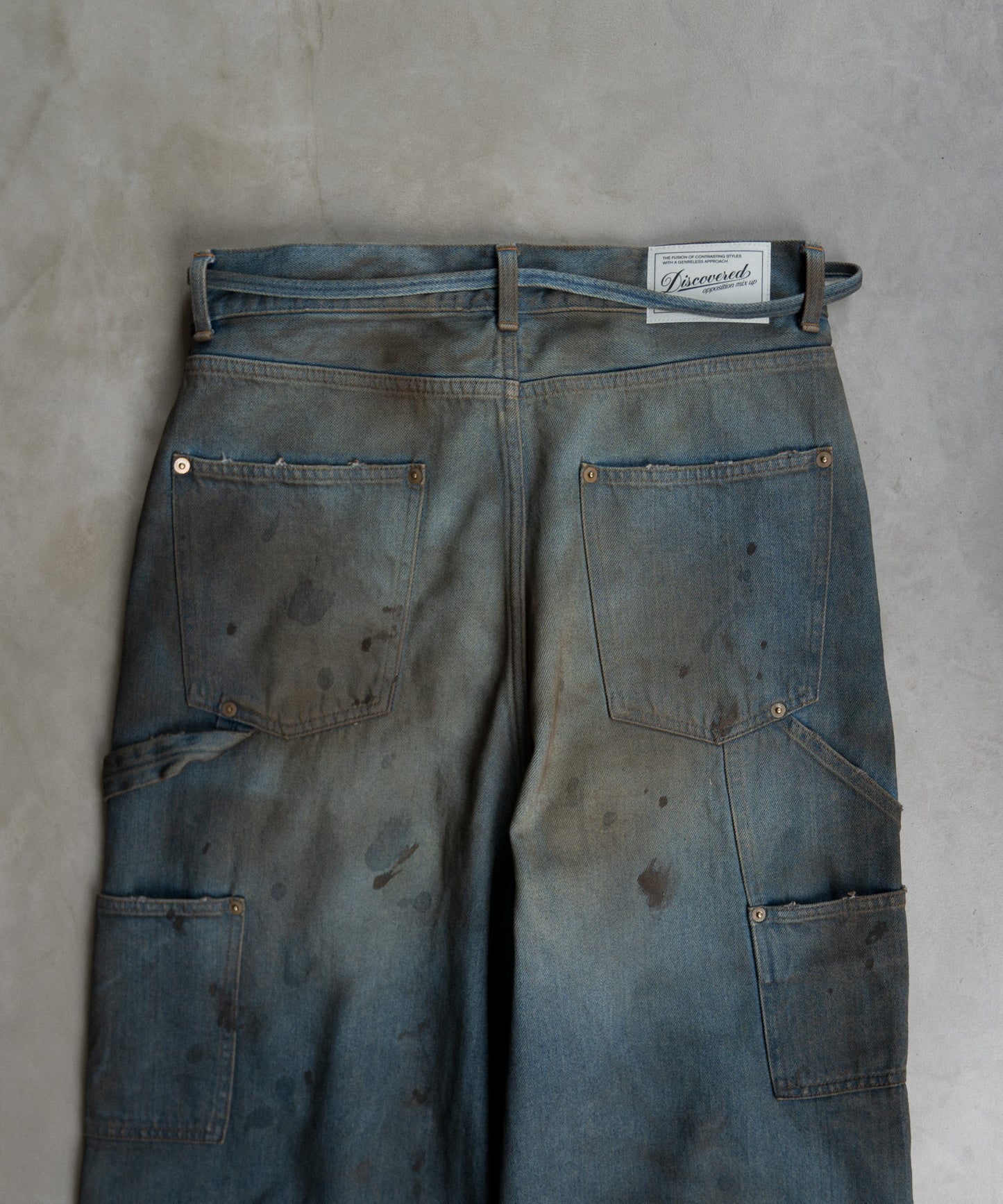 DOUBLE KNEE DENIM PANTS
