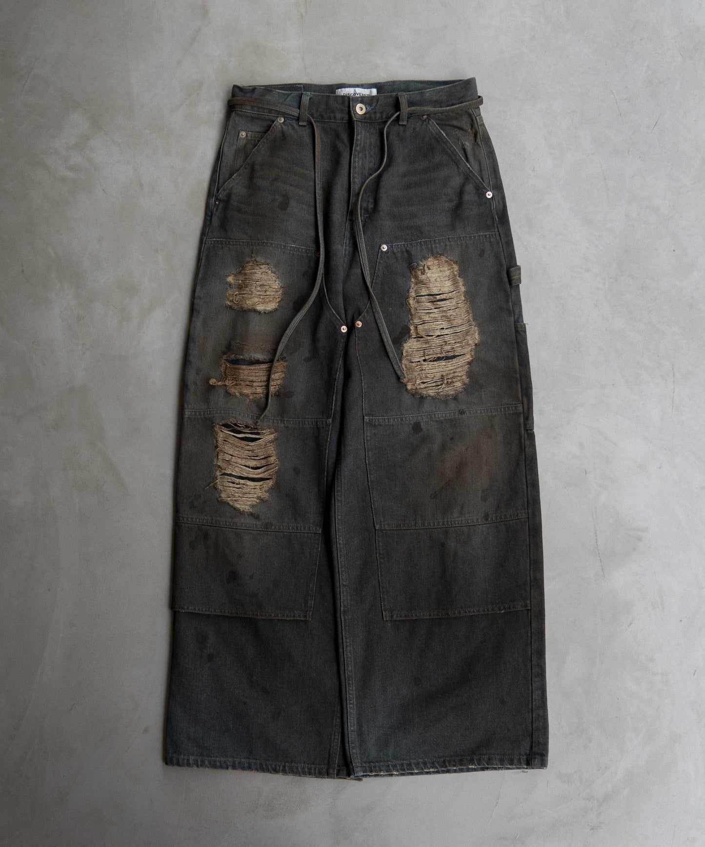 DOUBLE KNEE DENIM PANTS