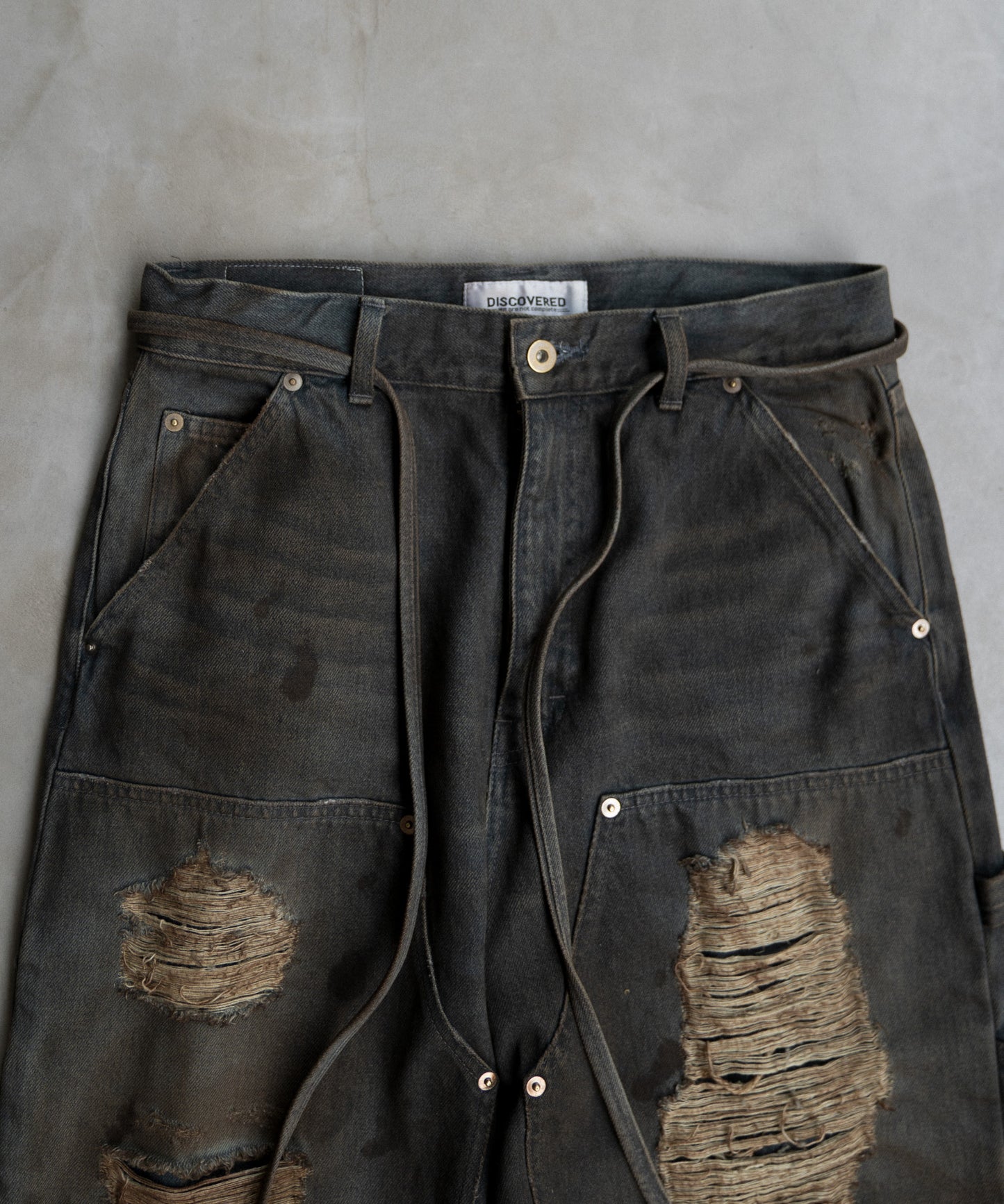 DOUBLE KNEE DENIM PANTS