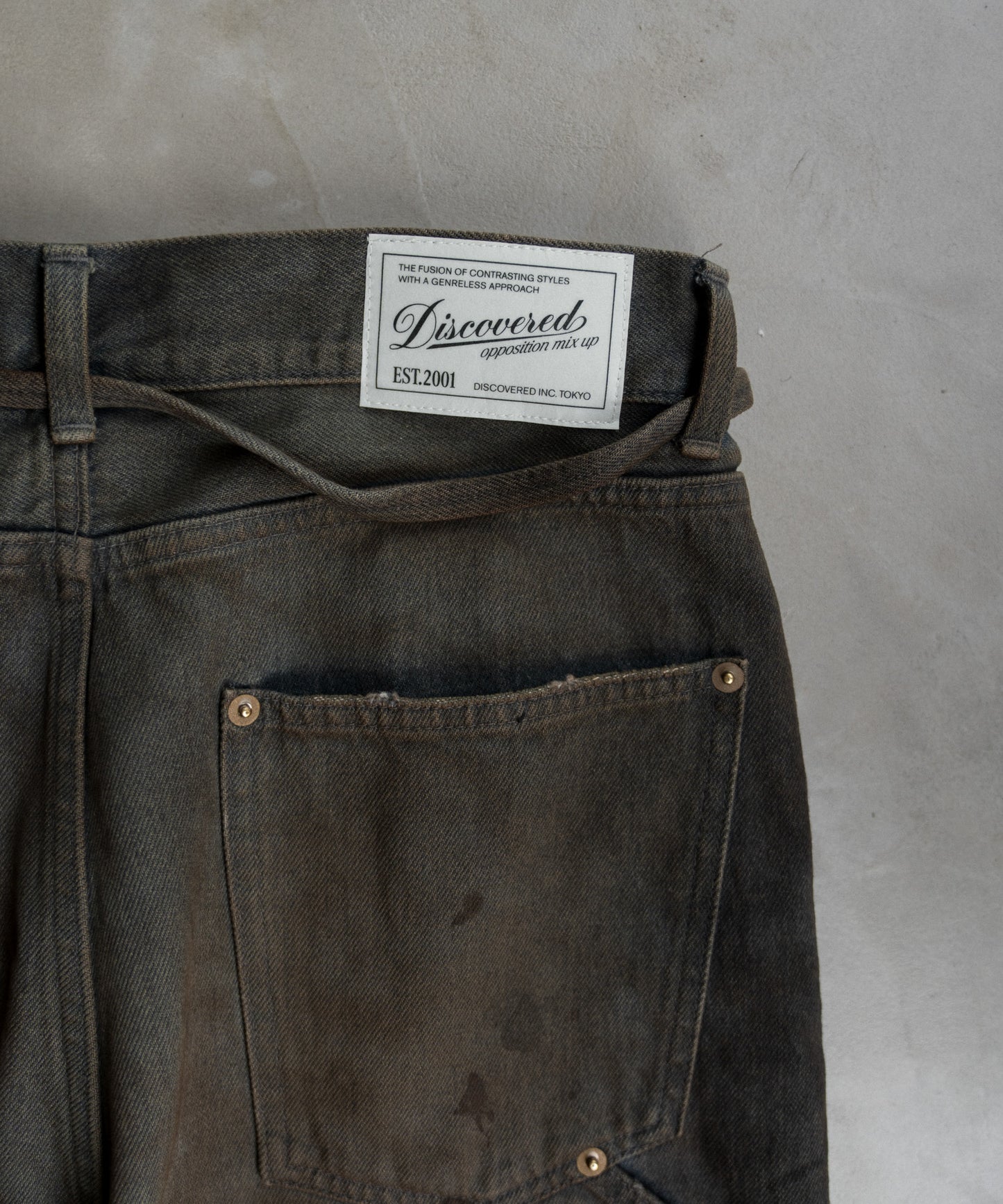 DOUBLE KNEE DENIM PANTS