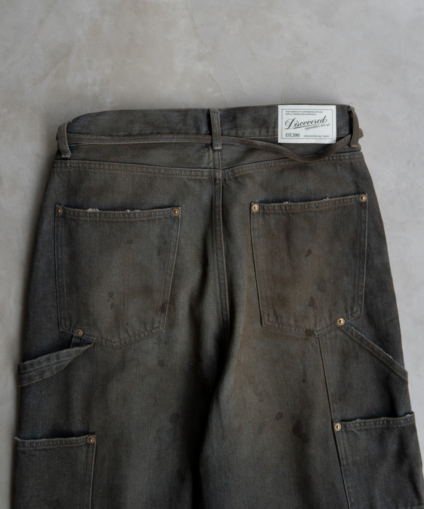 DOUBLE KNEE DENIM PANTS