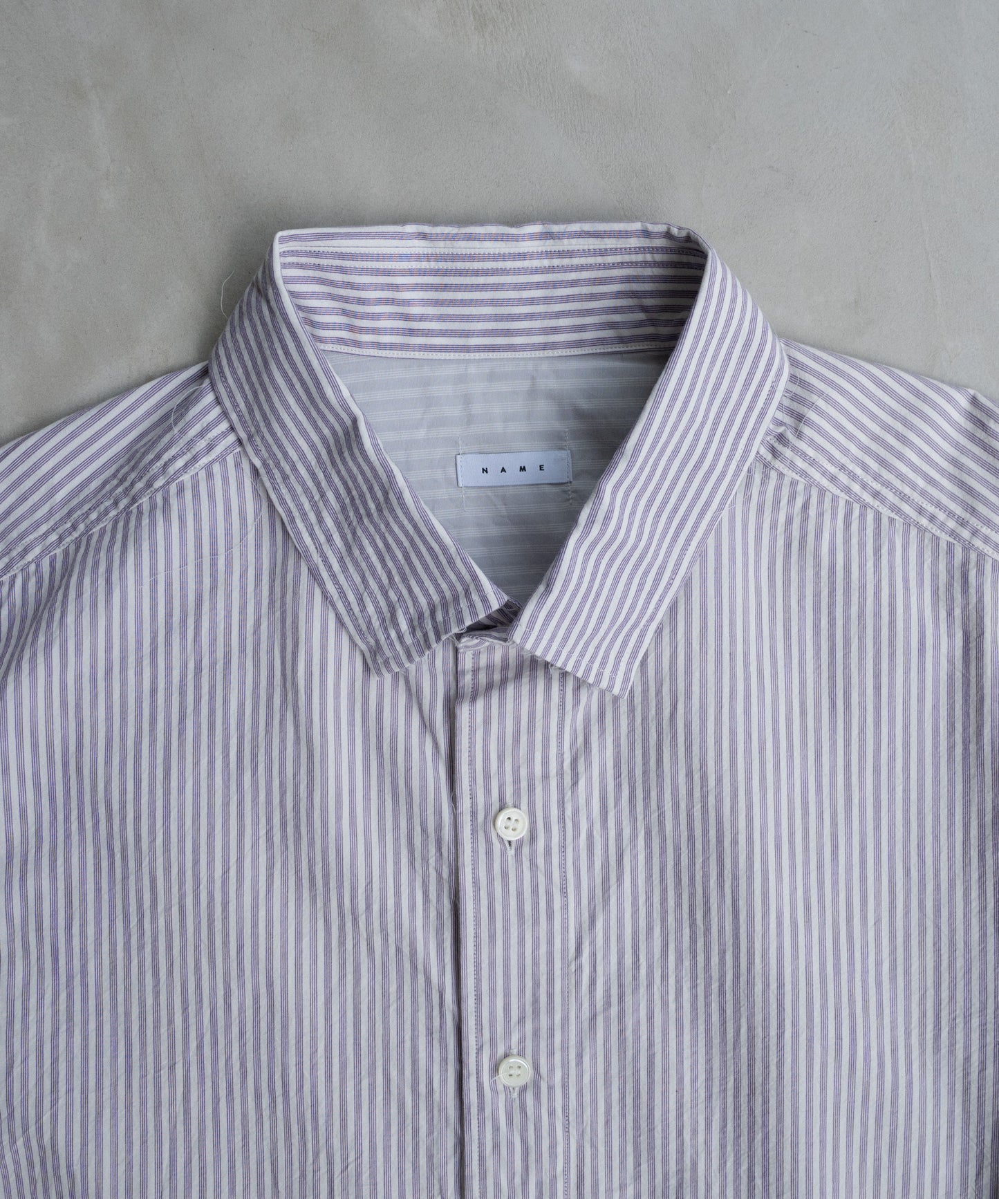 STRIPE WIDE SHIRT : CUT-OFF & SWITCHING