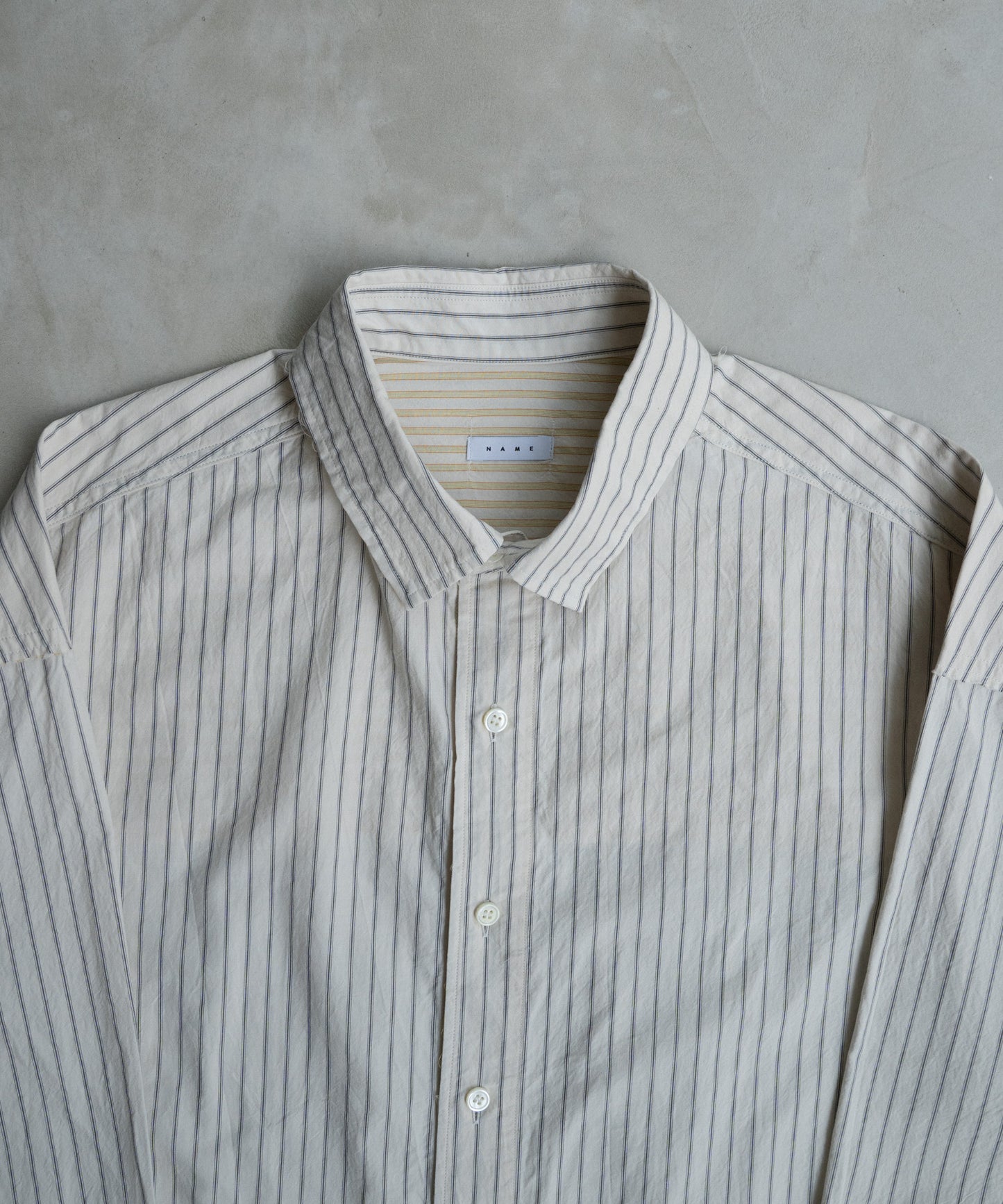 STRIPE WIDE SHIRT : CUT-OFF & SWITCHING
