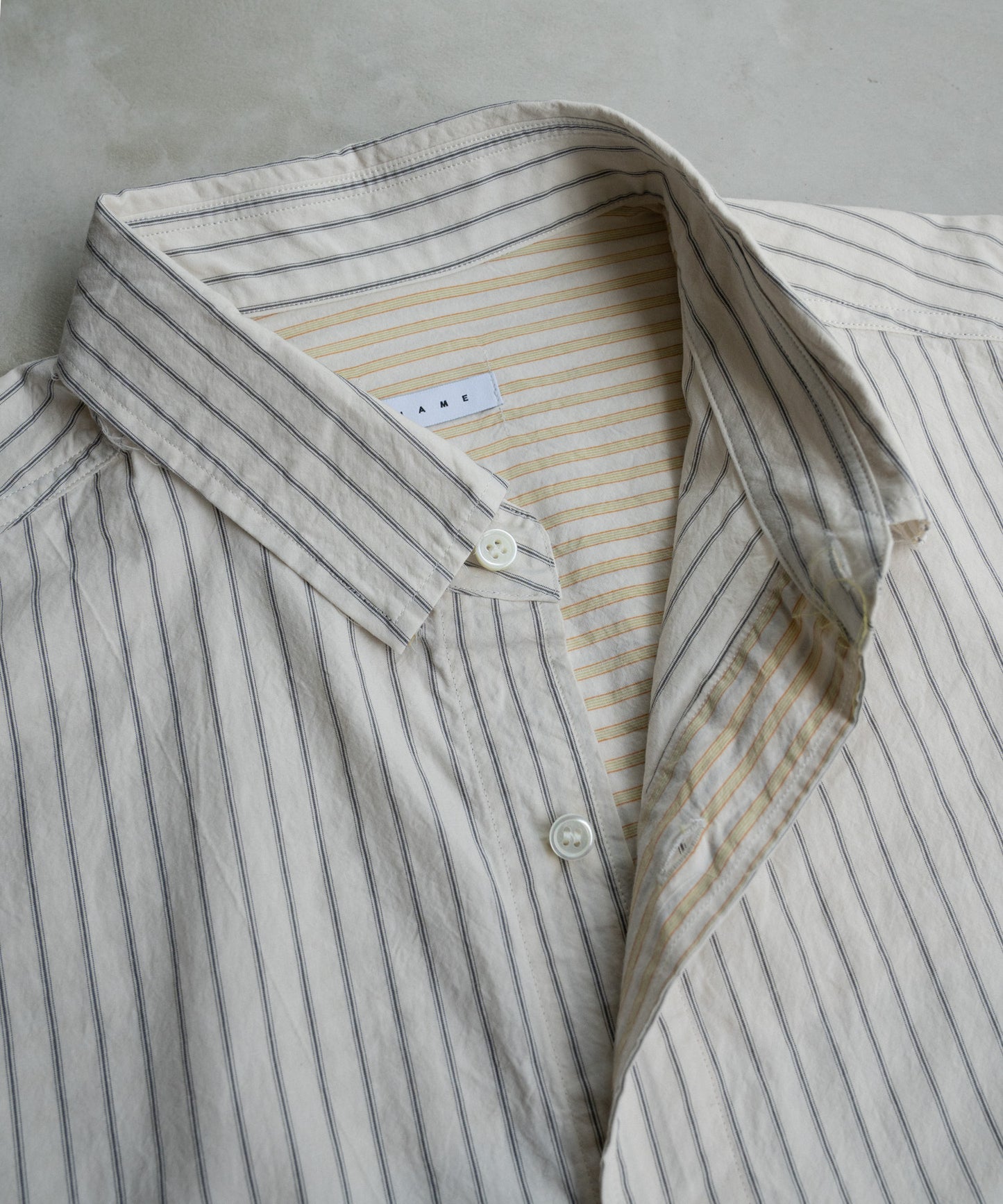 STRIPE WIDE SHIRT : CUT-OFF & SWITCHING