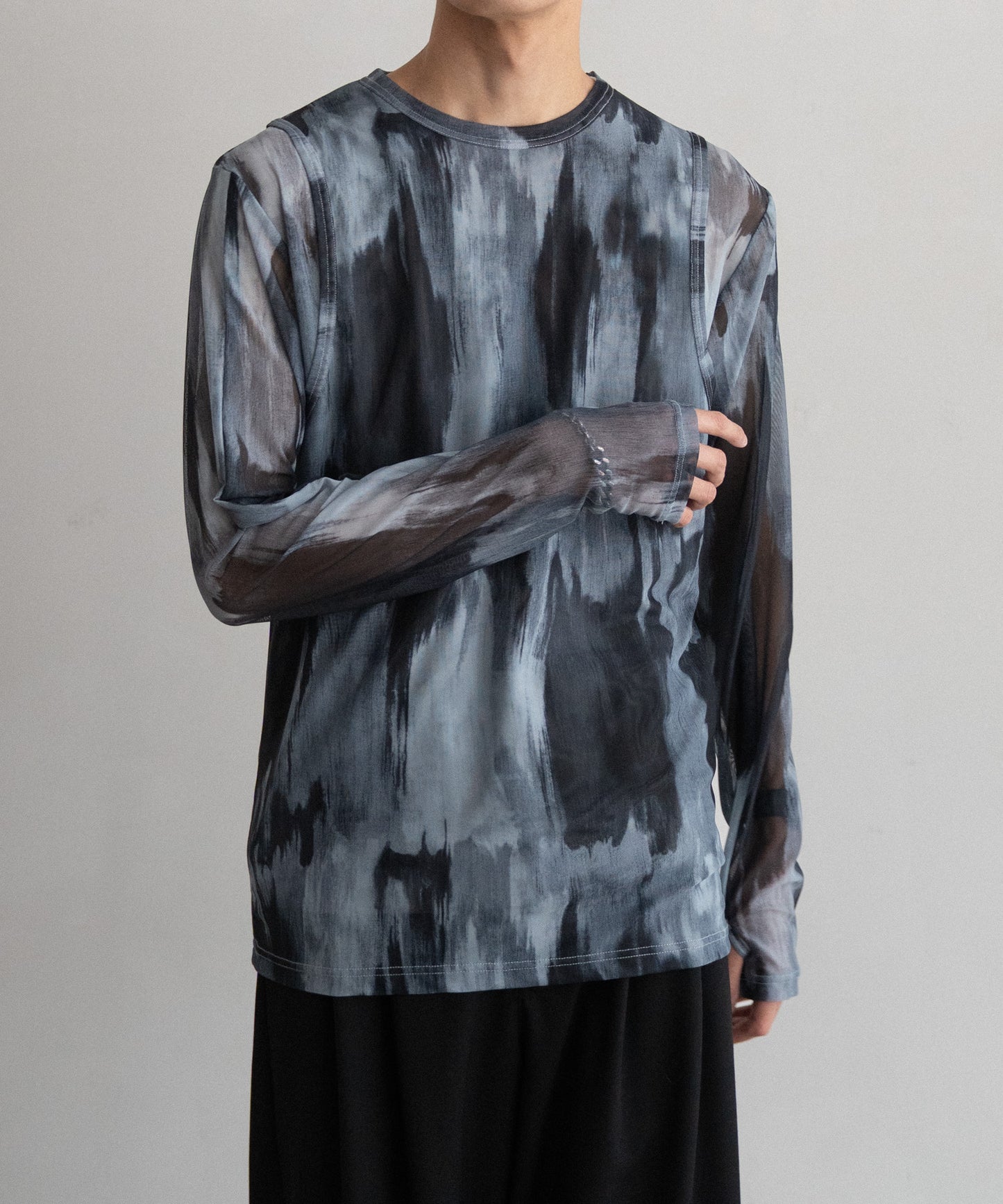 TIEDYE LAYERED SLIM L/S TEE