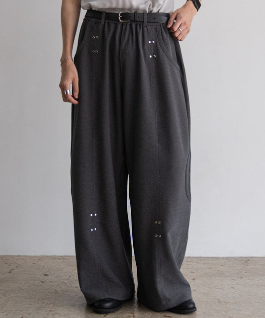 LAME JERSEY TRACK PANTS
