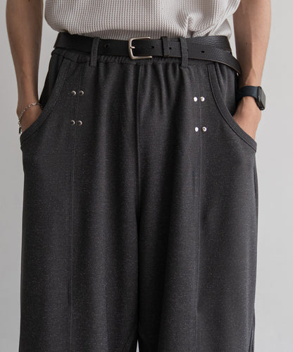 LAME JERSEY TRACK PANTS