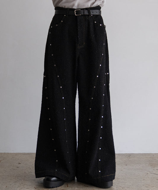 STUDS JQ DENIM PANTS