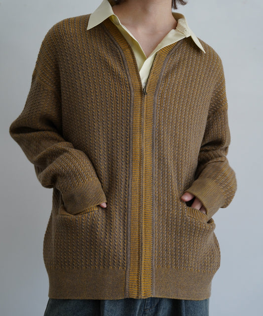 Cable Zip Cardigan