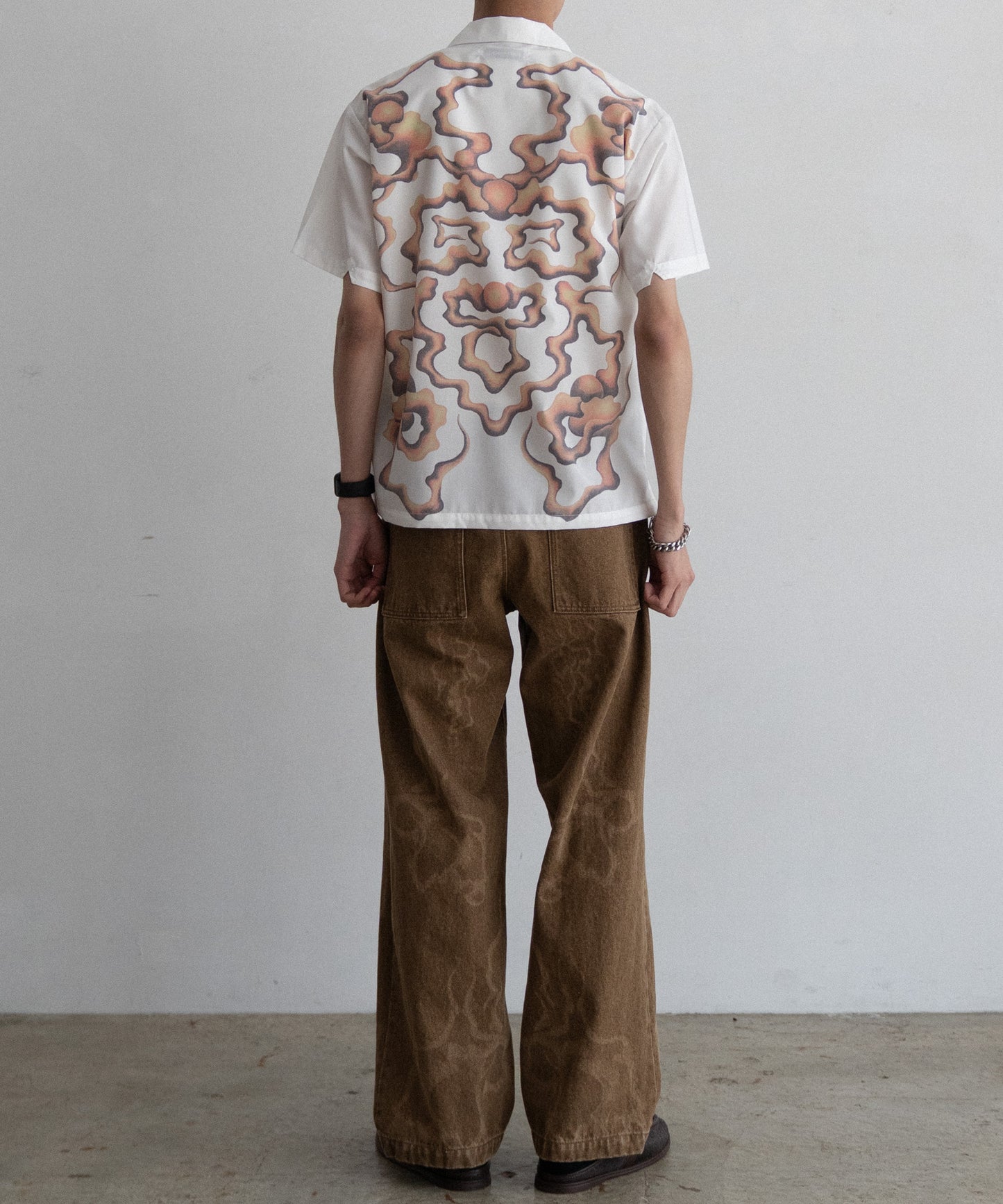 Print Open Collar Shirt